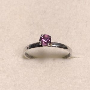 Amethyst and Sterling Silver Ring